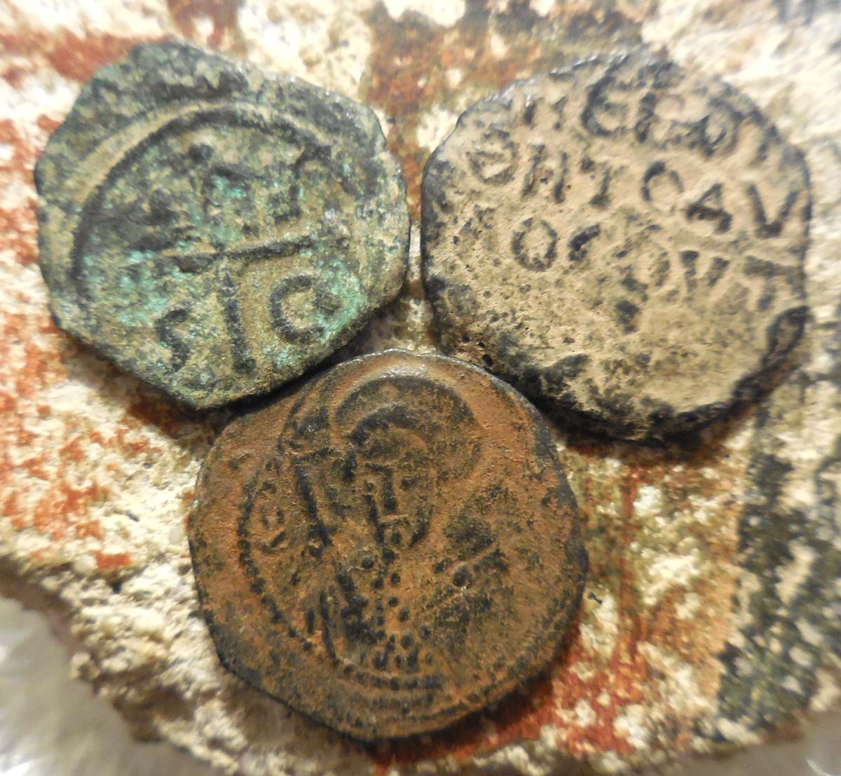 3-Coins-Of-Tancred,-Types-1,-2-&-4-Crusader-Reagent-Of-Antioch-1101-1112-Ad