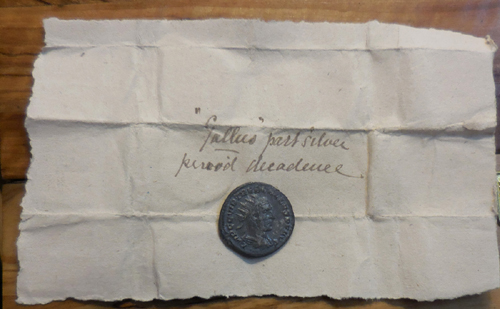 When-Coins-Were-Stored-In-Paper,-Ink-From-The-Well-Label,-Trebonianus-Gallus