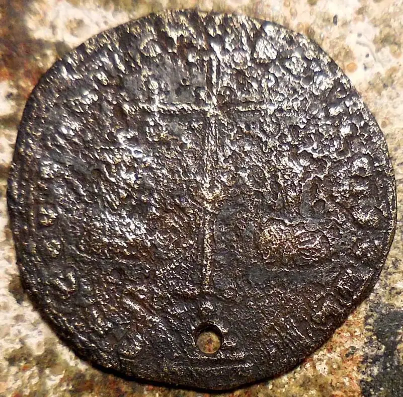 Basil-II,-Bulgaroctonos.-976-1025-Ad,-Bronze-Fouree-Of-Silver-Miliaresion?