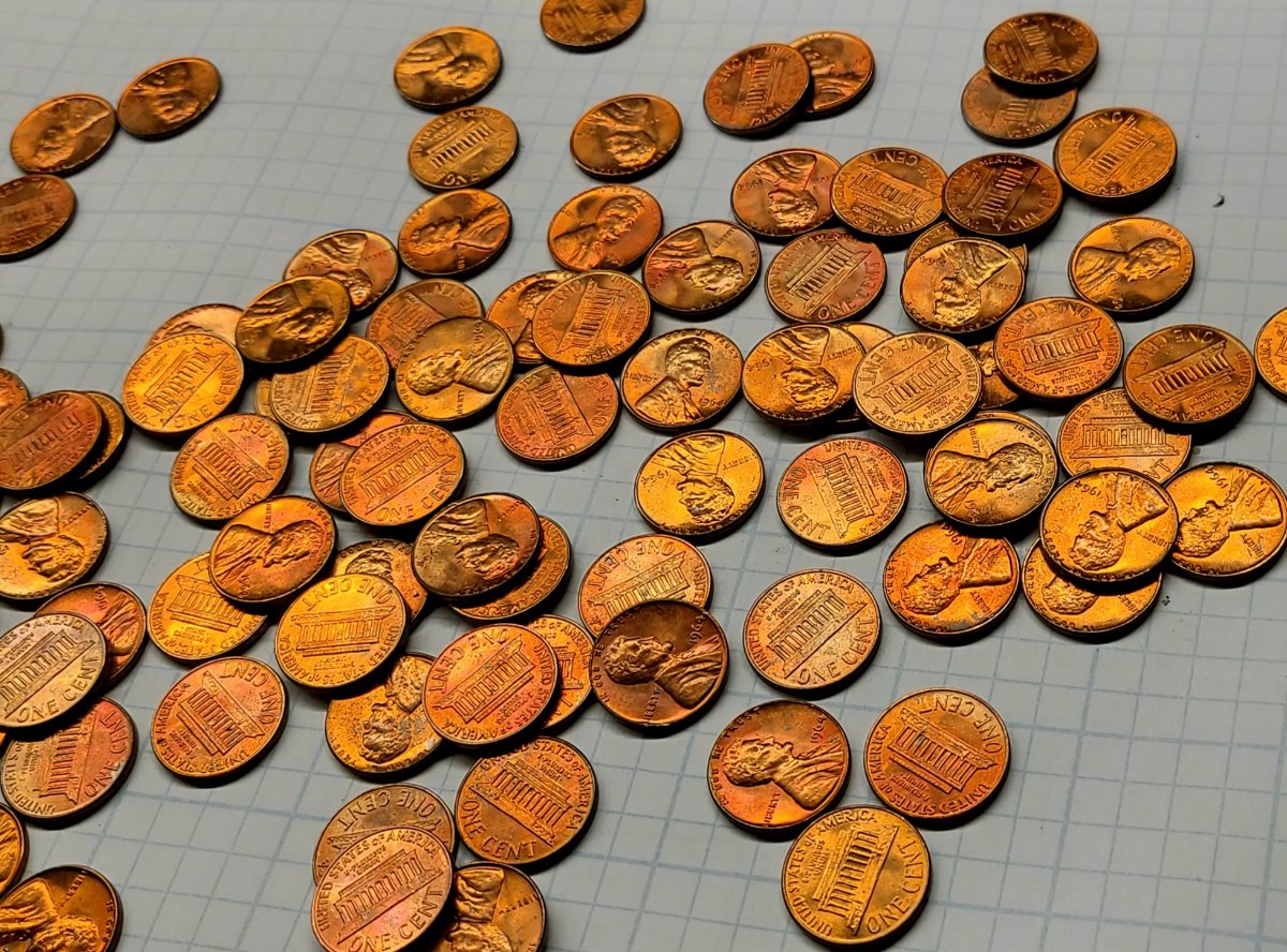 1964-P-Lincoln-Memorial-Colors-Of-Fire-Red-And-Orange!