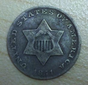 1851-3-Cent-Silver
