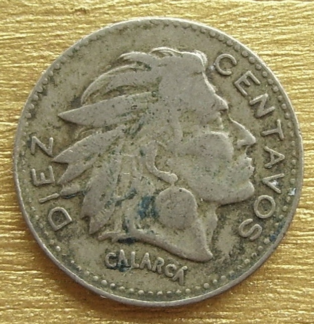 Two-Colombian-Coins-10-Cents-1963-.....die-Cracks?