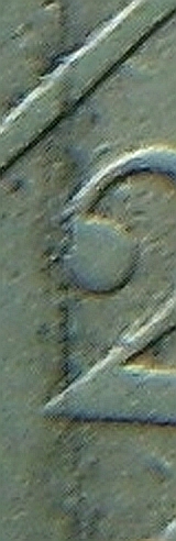 Colombian-2-1/2-Cents-1881-:-Die-Crack--,-Die-Break-,-Lamination-Error,-PMD?