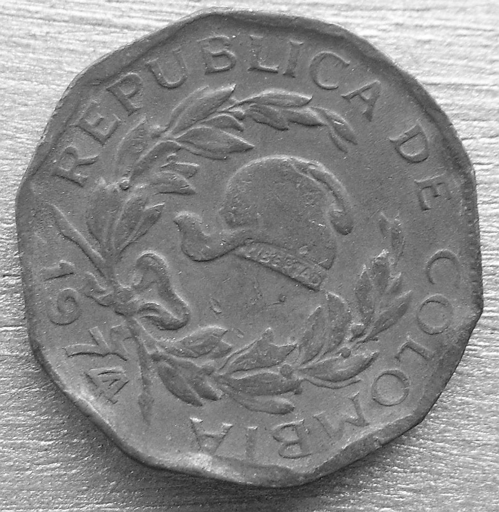 Colombian-2-1/2-Cents-1881-:-Die-Crack--,-Die-Break-,-Lamination-Error,-PMD?