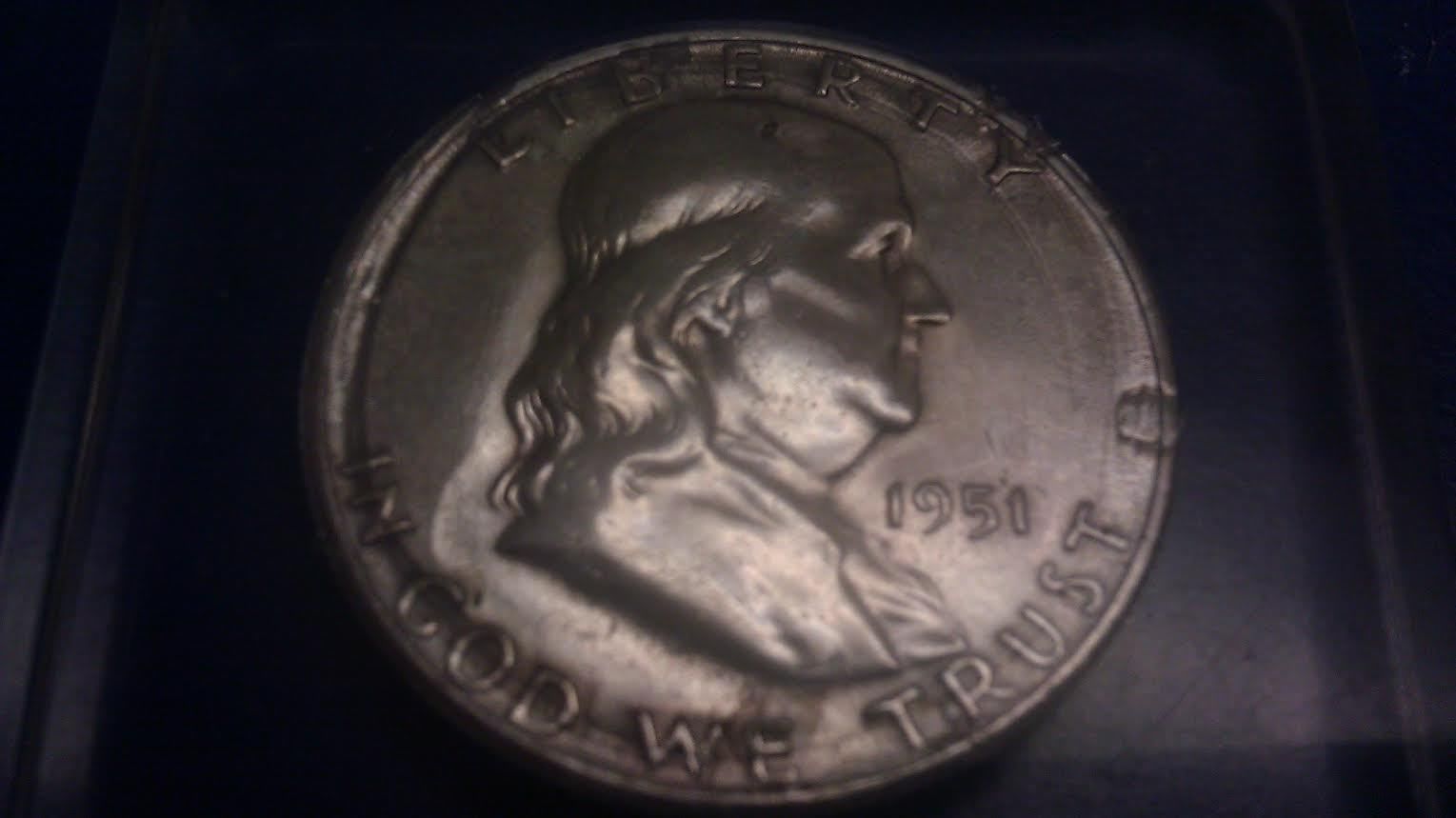 1951-Ben-Franklin-Half-Dollar-Rainbow-Toned-Value?