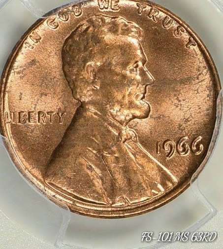 1966-DDO-FS-101-Lincoln-Cent-,-Nice-Pair-Of-Reds