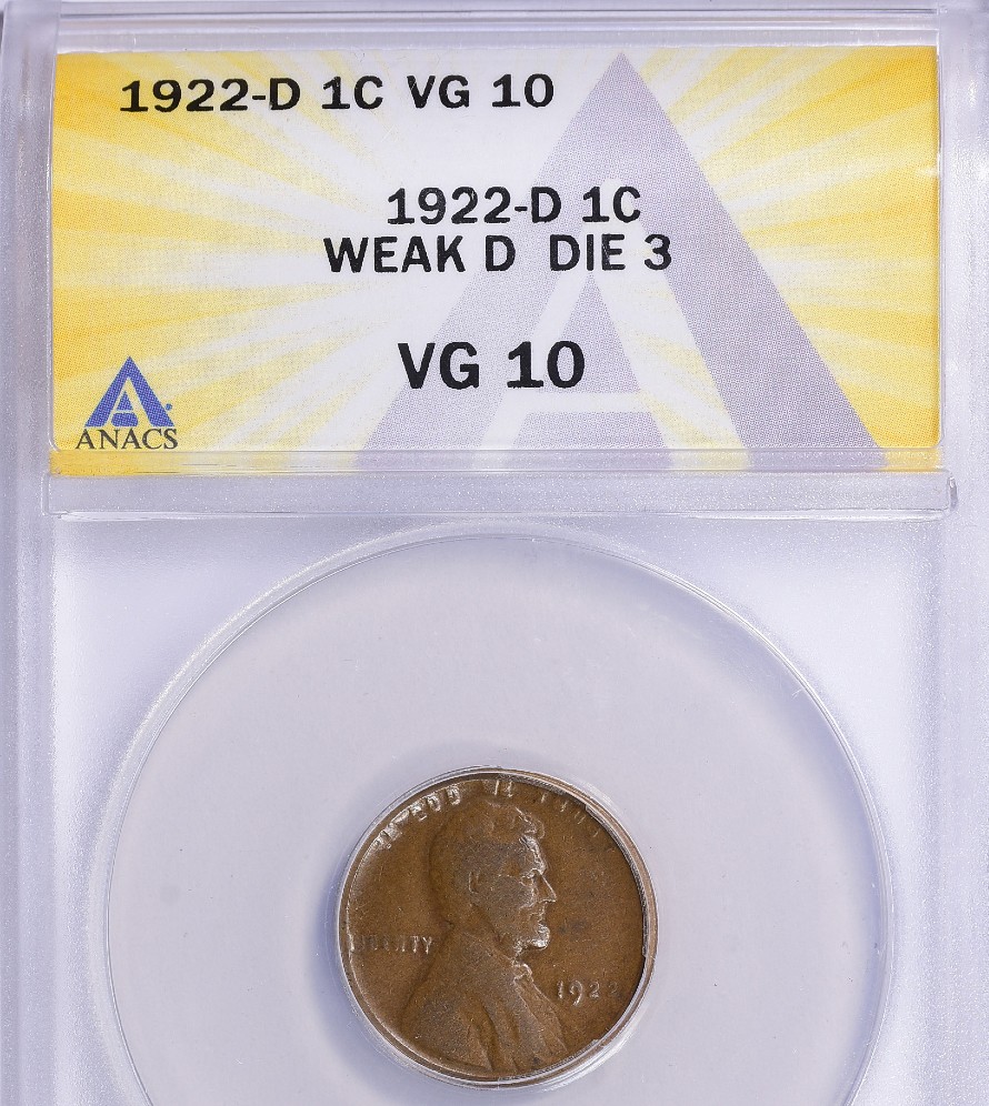 1922-Weak-D-Lincoln-Wheat-Cent-Die-Pair-#3-For-Grade
