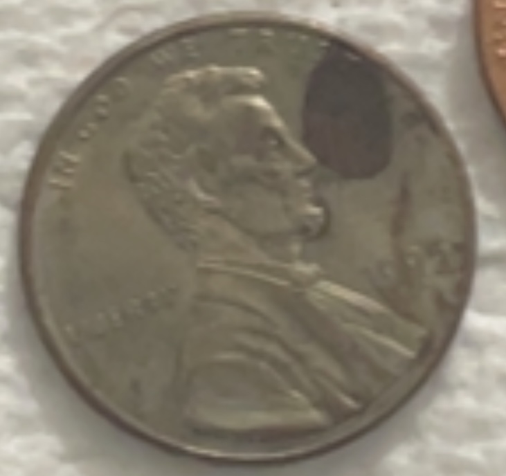 Gold-Toned-Quarter,-Black-Roosevelt-Dime-1995-Lincoln-Cent.