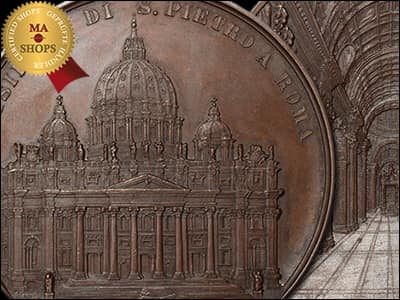 St.-Peter's-Basilica-In-Vatican-City,-What-A-Beautiful-Medal!