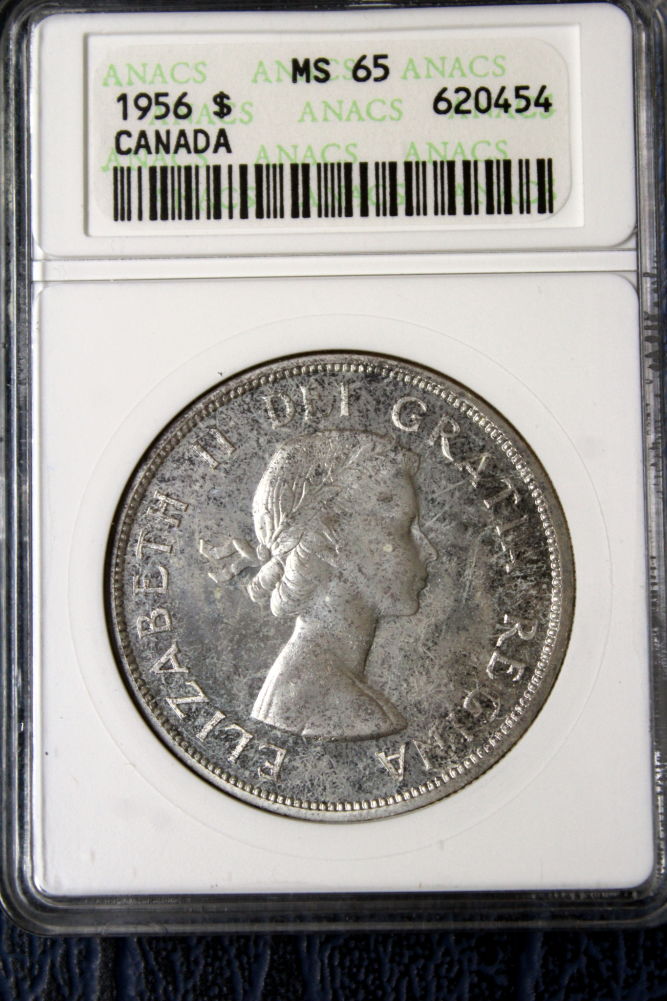1956-Canadian-Silver-Dollar-MS-64