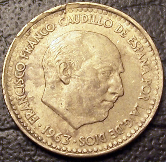 Spain-1-Peseta-Faulty-Planchet-With-Extra-Metal