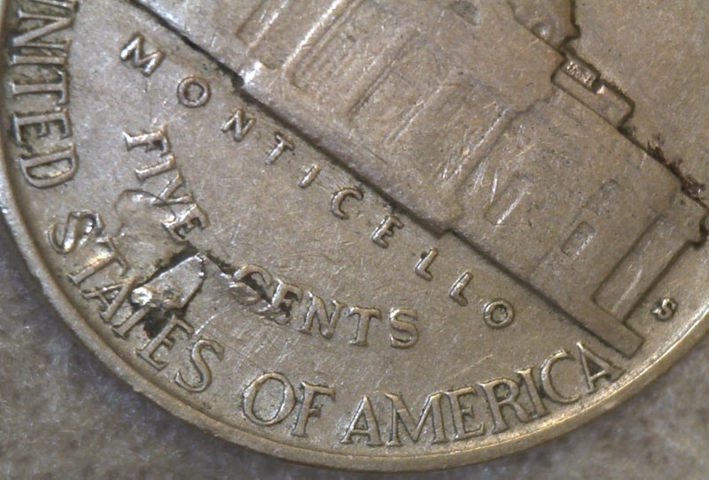 Lamination-On-Reverse-Of-1940-S-Nickel