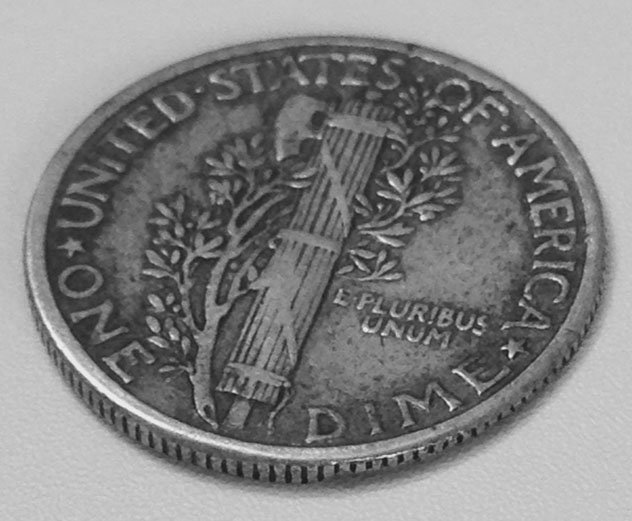 Large-Laminate-Peeled-Mercury-Dime