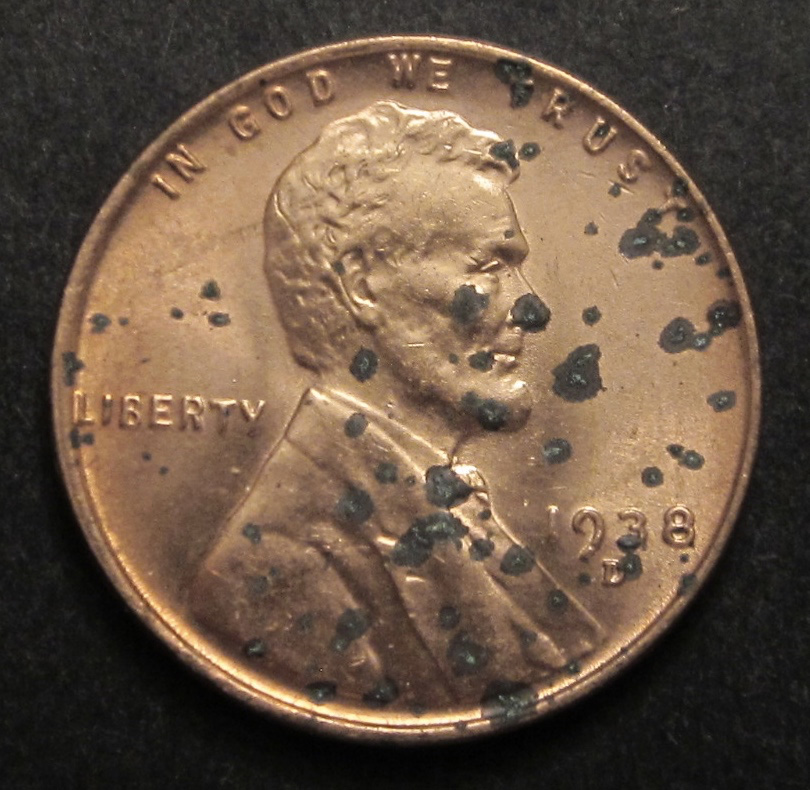 Subject-1---Carbon-Spots-And-Verdigris-1938-D-Cent