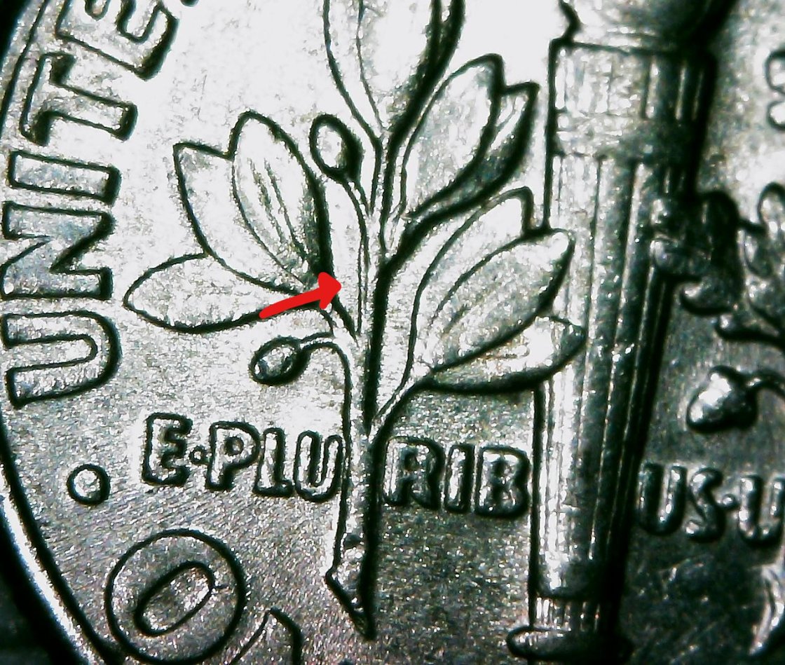 1994-D-Dime-Reverse-With-Extra-Branch.-Interesting?-Or-Toss-It-Back?