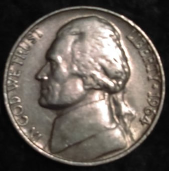 1964-Jefferson-Nickel-Seems-Satin-Or-Somethibg