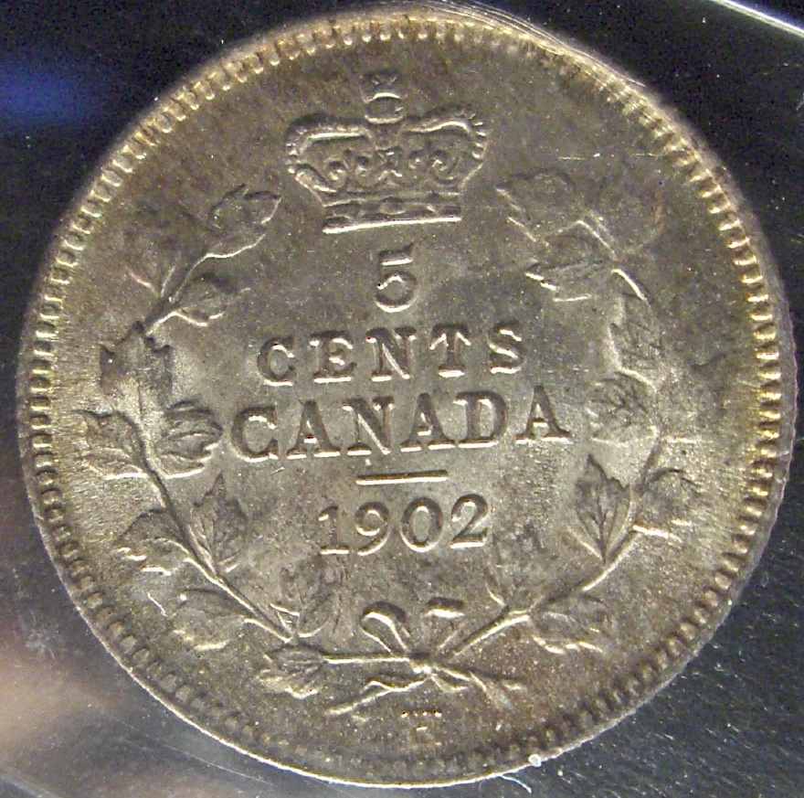 Canadian-5-Cents-1910-And-1909-Matt-???????