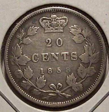 1858-Canada-20-Cents