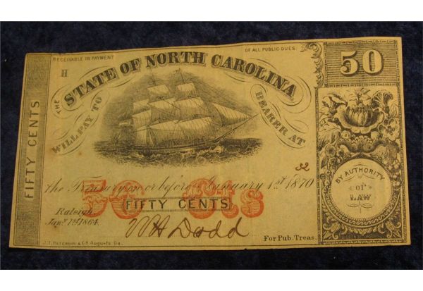 Newby-On-Notes:-North-Carolina-50c-Civil-War-Issues