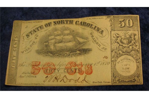 Newby-On-Notes:-North-Carolina-50c-Civil-War-Issues