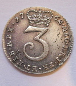1763-Silver-Threepence-Overdate