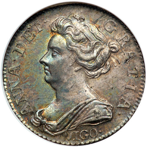 Pre-Long-Beach-Pick-Up:-1703-Anne-Sixpence-Vigo-NGC-MS-62