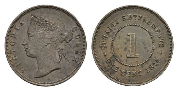 Straits-Settlements-1c-1875-W-On-Truncation-Soho-Mint