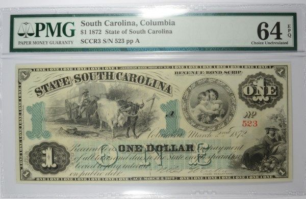 Tonights-Pick-Up:-1872-$1-State-Of-South-Carolina