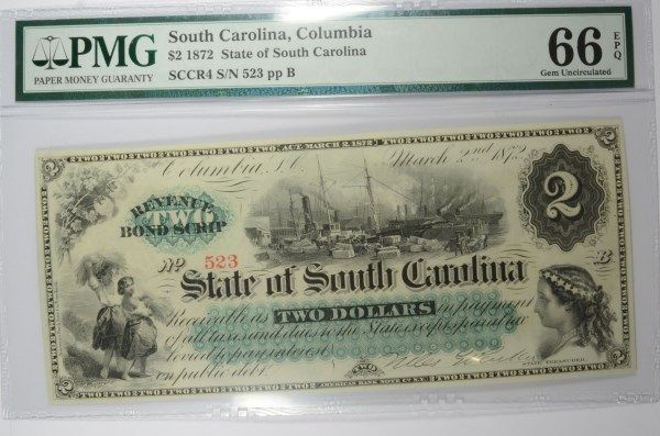 Pick-Up-On-I-Collector:-1872-South-Carolina-$2-PMG66