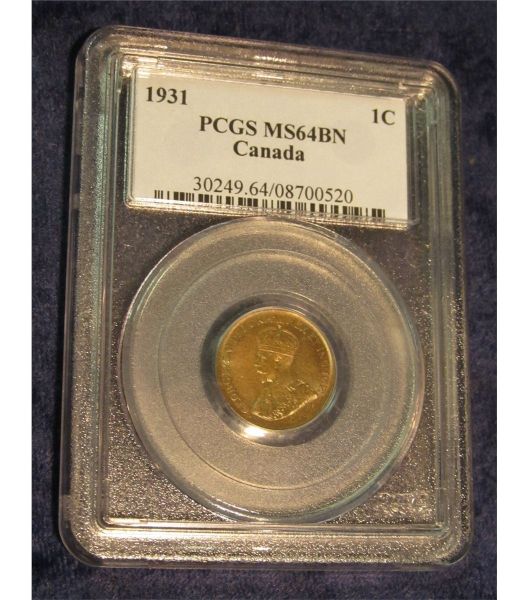 Pick-Up:-Canadian-1931-Cent-PCGS-MS-64-BN