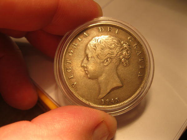 1845-Half-Crown-Pick-Up-Tonight:-High-Grade