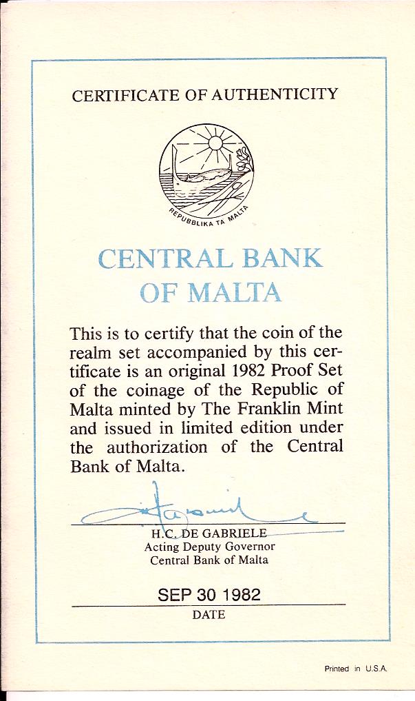 Malta---1982-Proof-Set-Of-The-Coinage