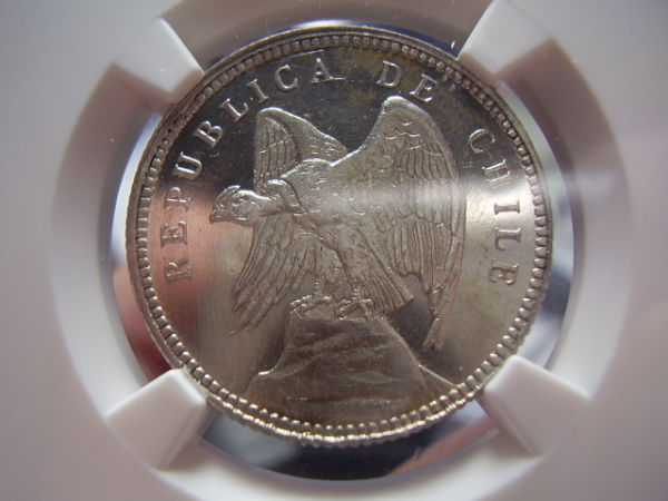 Chile-1914-50-Centavos-Pattern,-Ngc-PF65