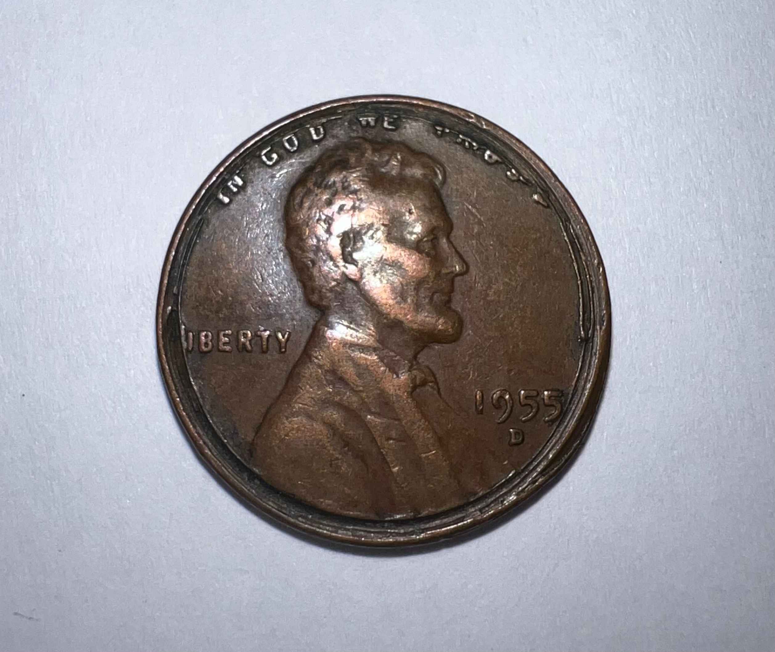 1955-D-Wheat-Penny-With-Deep-Crack-Near-Rim