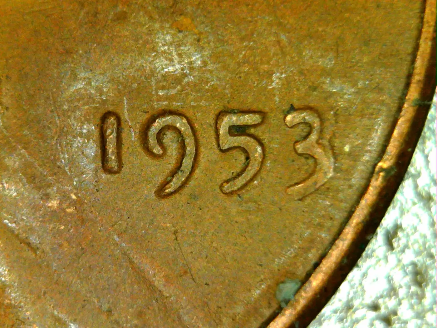 1955-Wheat-Cent-/-Poor-Man's-DDO-With-Cracked-Skull