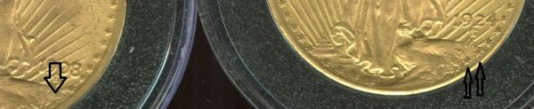 1795-Dollar---1908-And-1924-St-Gauden's-$20