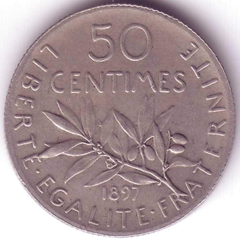 French-50-Centimes-In-Matte-Finish