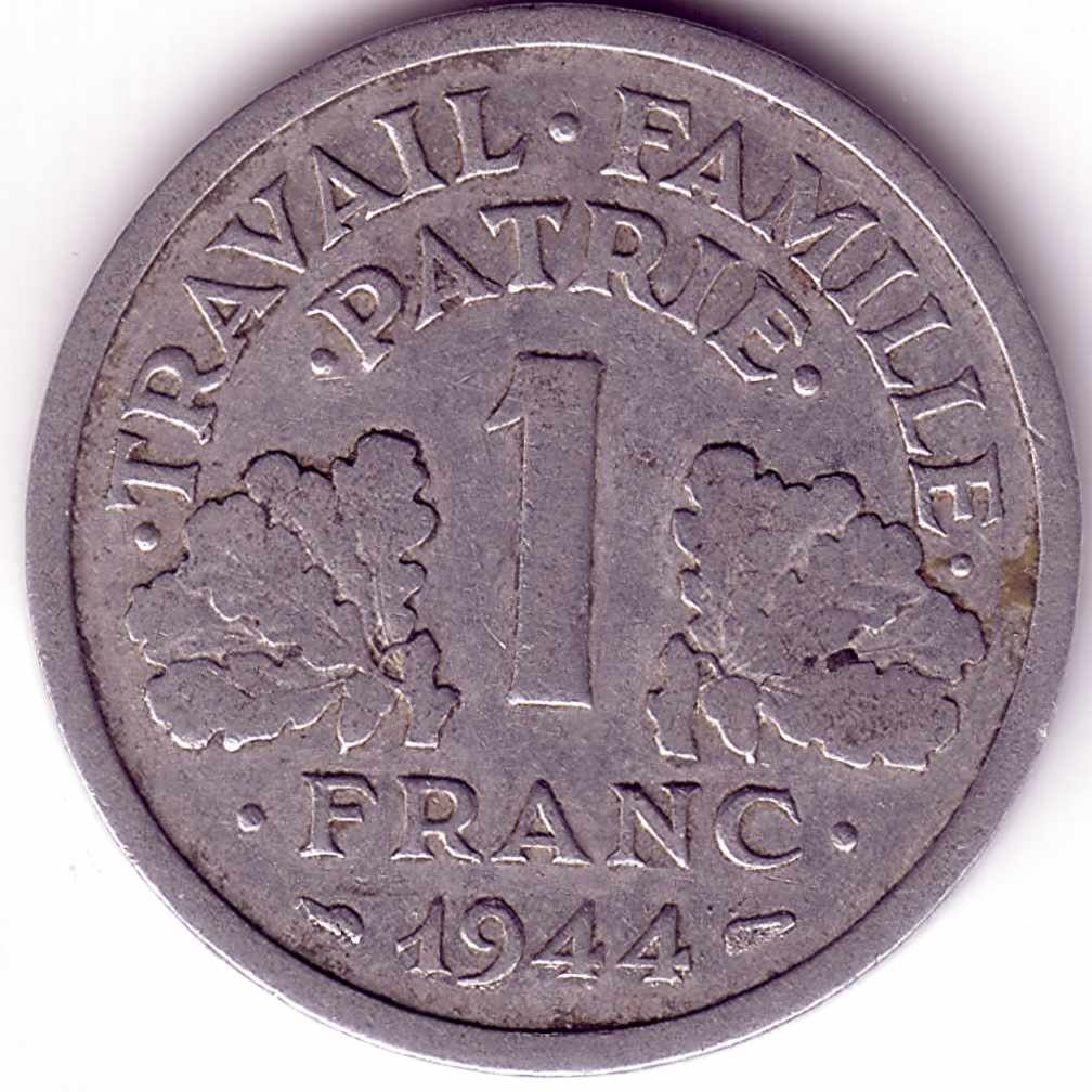 Finally-I-Got-One:-1-Franc-1944,-Small-C