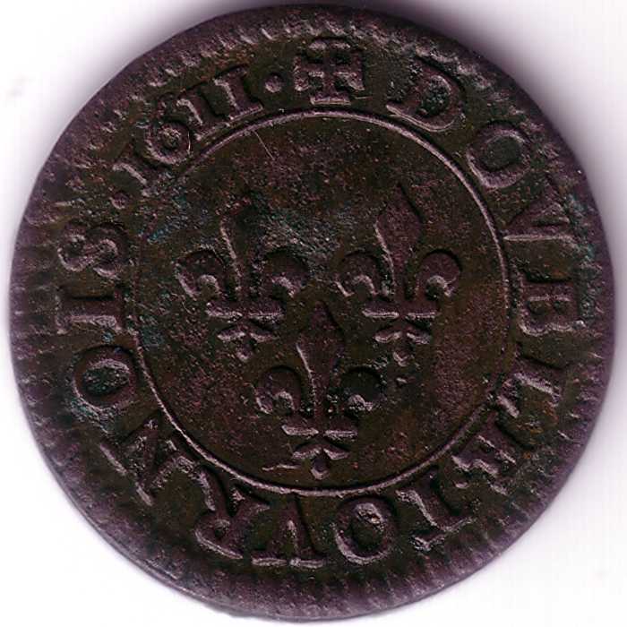 France,-Double-Tournois-1611