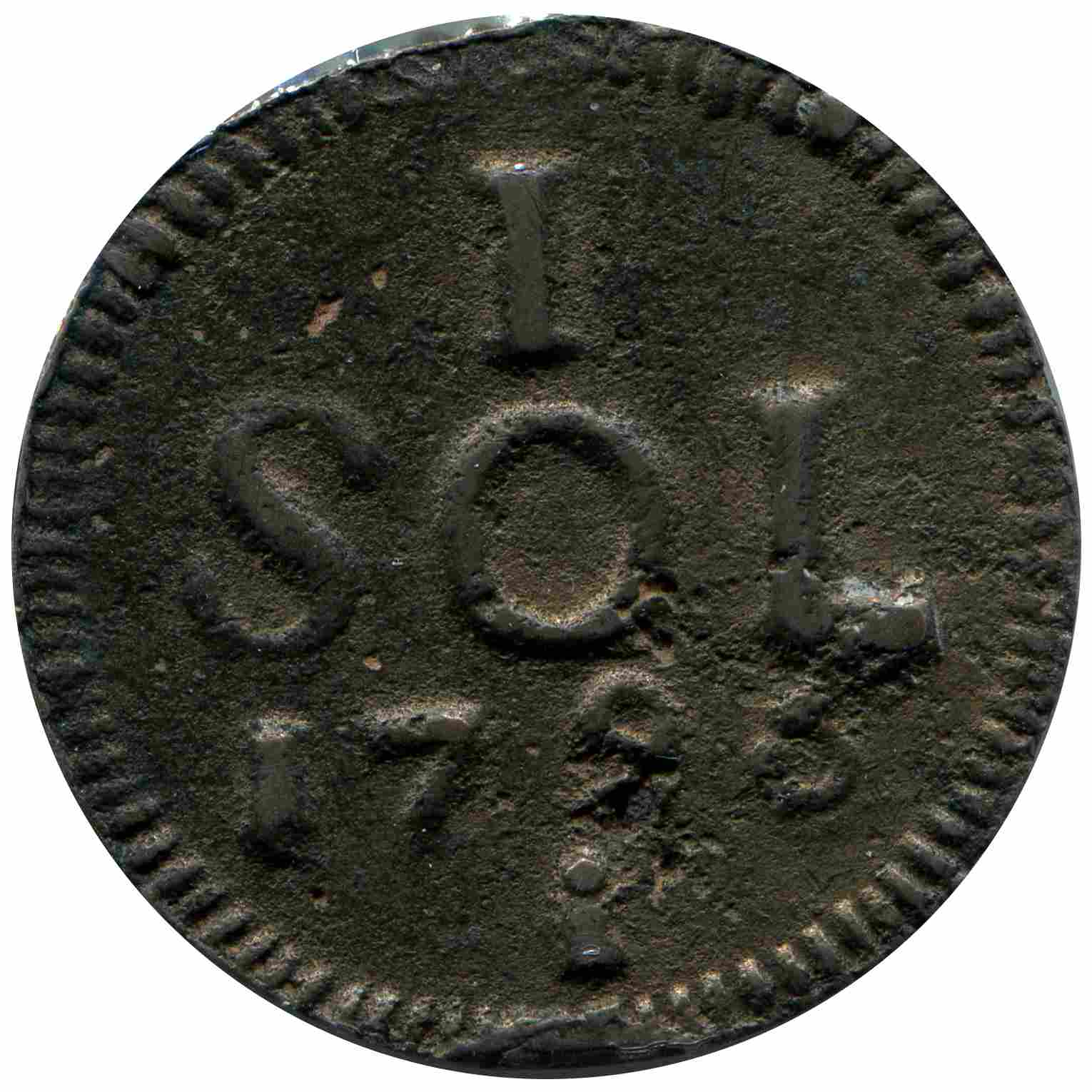 Luxembourg-1-Sol-1795,-Contemporary-Forgery?