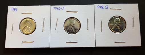 3-1943-Steel-Pennies.-Proofs,-Cleaned-Or-Uncirculated?