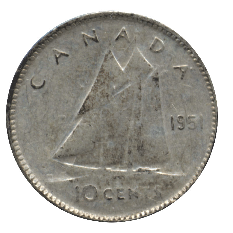 Canada-1951-10-Cent-Double-Die