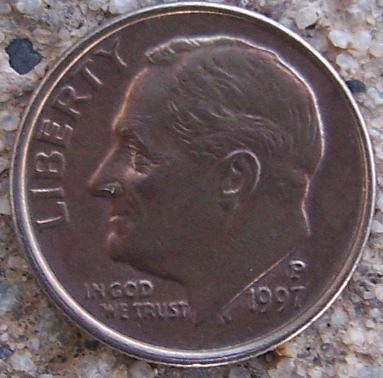 1987-P-Dime---Looks-Copper-In-Color
