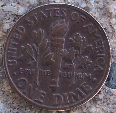 1987-P-Dime---Looks-Copper-In-Color