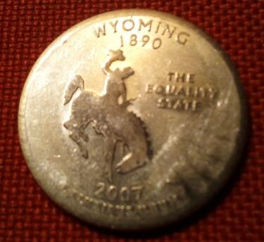2007-Wyoming-State-Quarter-W/-No-Reeded/Rim