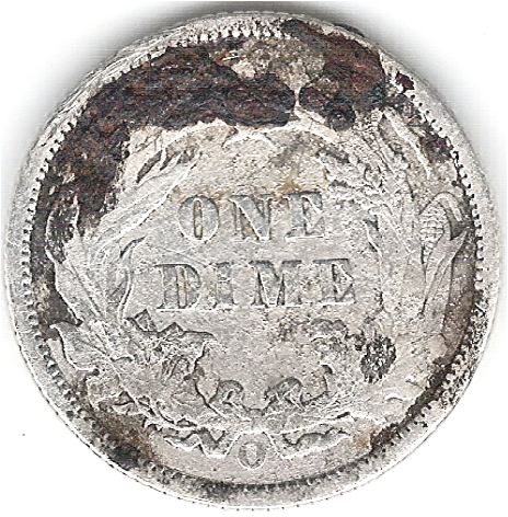 Cleaning-Black-Caked-On-Gunk-From1891-O-Seated-Liberty-Dime