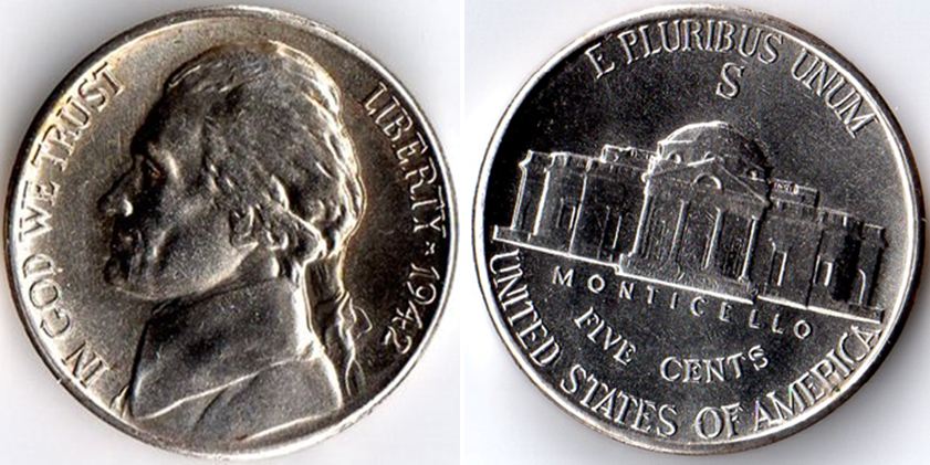 1942-P-Jefferson-Nickel:-Grade:-Coin-2-Of-3