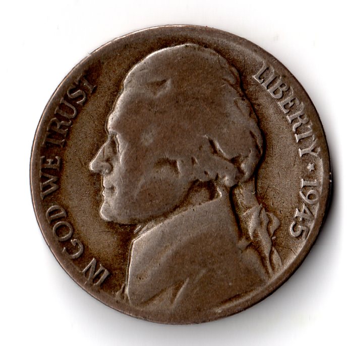 1945-Jefferson-Nickel-D/D-?