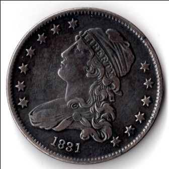 1831-Small-Capped-Bust-Quarter:-Grade-And-Authenticity-Ck