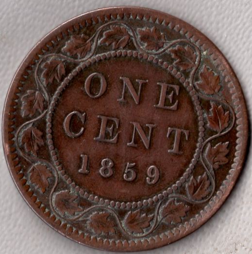 1859-Canada-Cent-Wide-Or-Narrow-9-And-Grade